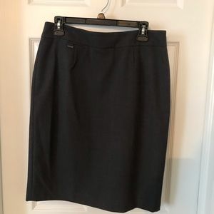 Calvin Klein Charcoal Grey Pencil Skirt